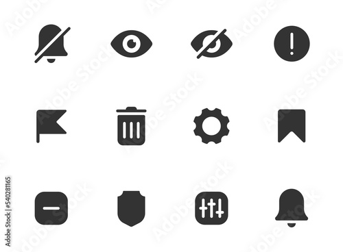 user interface web icons isolated on white background. user interface vector icon set for web, mobile apps, ui design, print polygraphy and promo advertising business