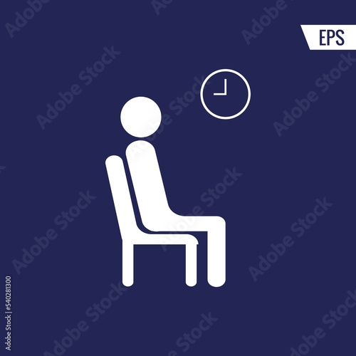 Sitting on chair icon