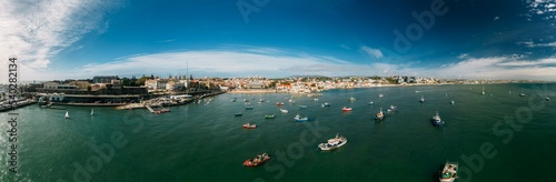 Aerial panoramic view of Cascais Bay, Portugal