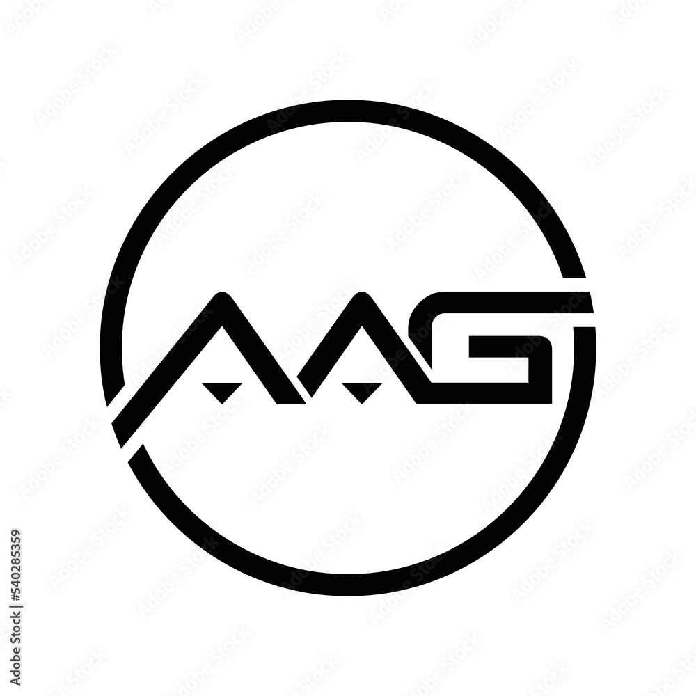 AAG Monogram Circle Letter Logo Design AAG Monogram Circle Letter Logo Design