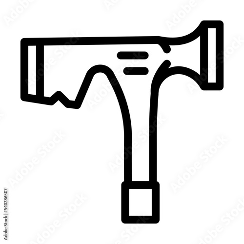 drywall hammer line icon vector. drywall hammer sign. isolated contour symbol black illustration