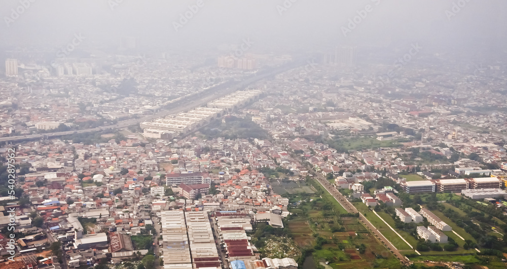 aerial view of north jakarta city