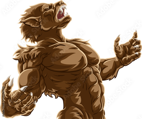 Werewolf Wolf Man Scary Hor...