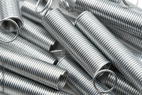 stainless steel springs collection  texture background