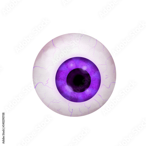 Cute eyeball halloween watercolor clipart