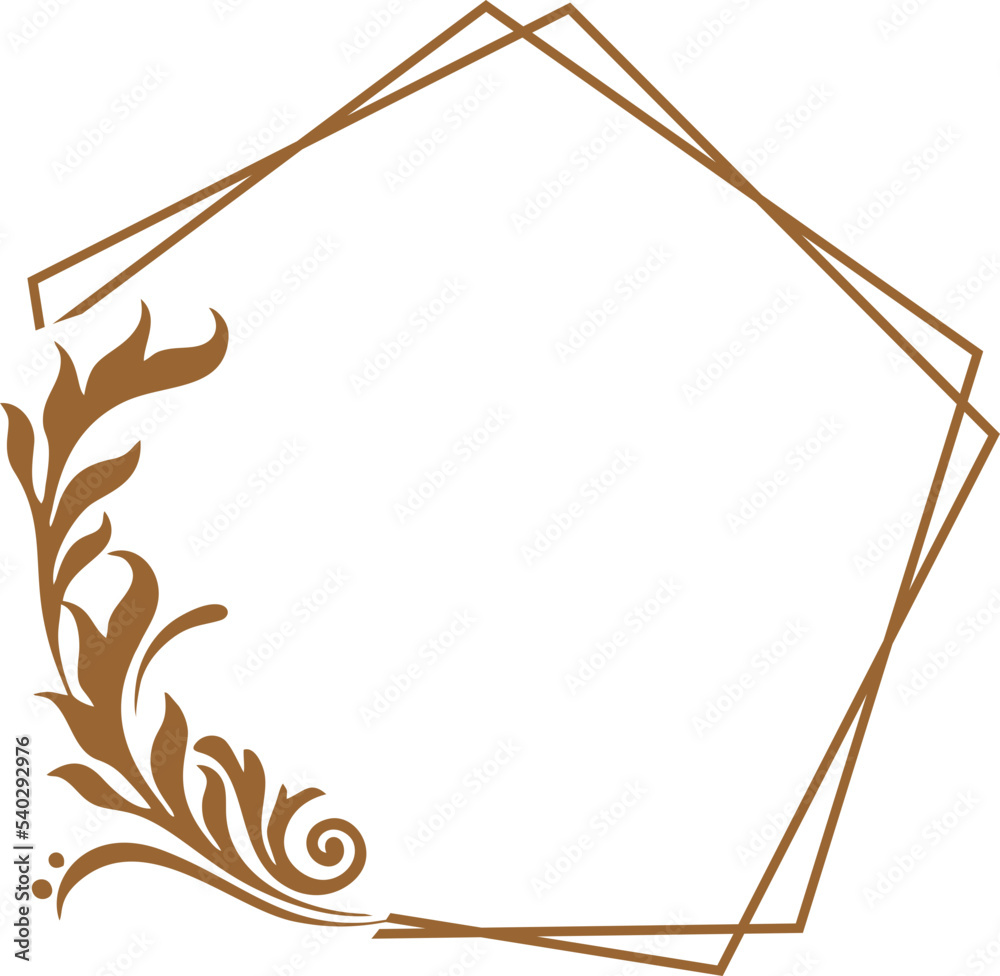 Geometric Floral Frame Border