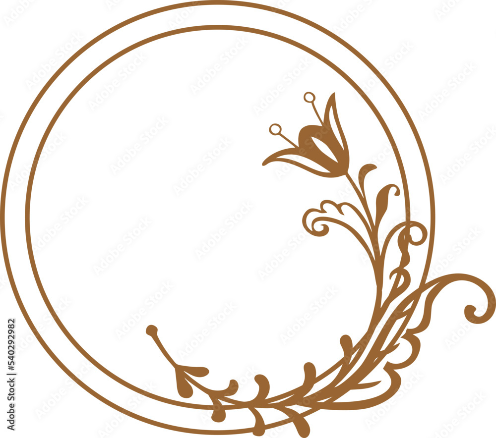 custom made wallpaper toronto digitalGeometric Floral Frame Border