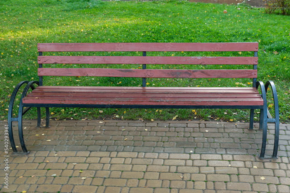 romantic bench in a quiet Park in summer romantic bench in a quiet Park in summer
