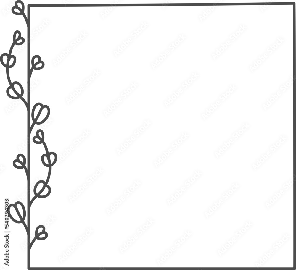 Floral Border Frame Botanical Corner Floral Border Frame Botanical Corner