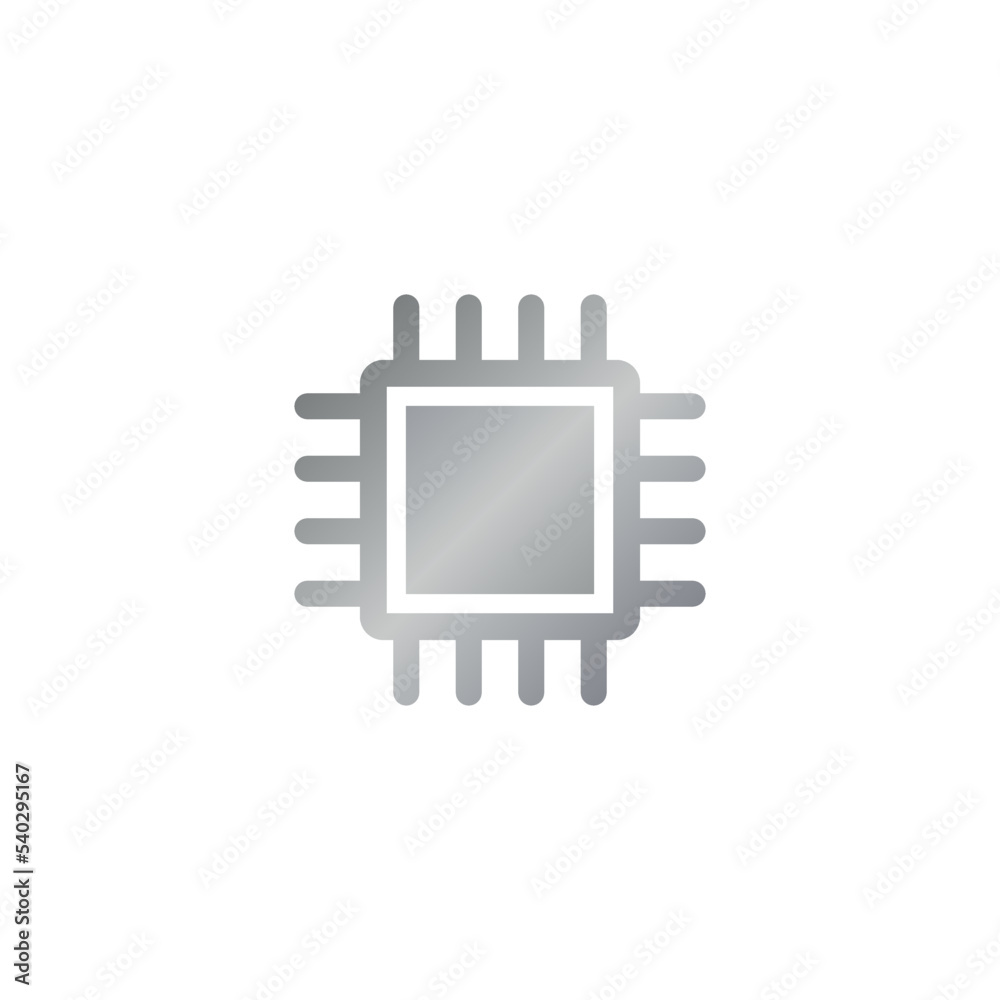Chip vector icon with gradient