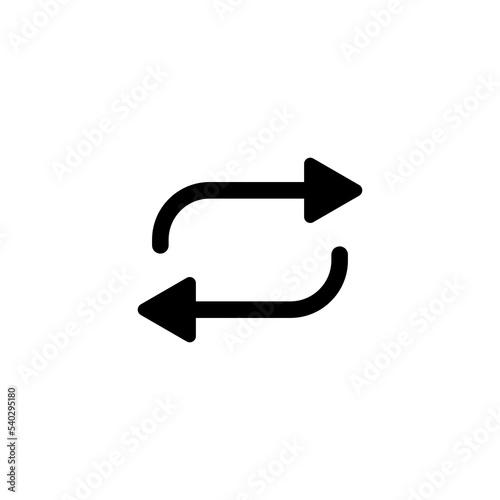 Double reverse arrow simple icon photo