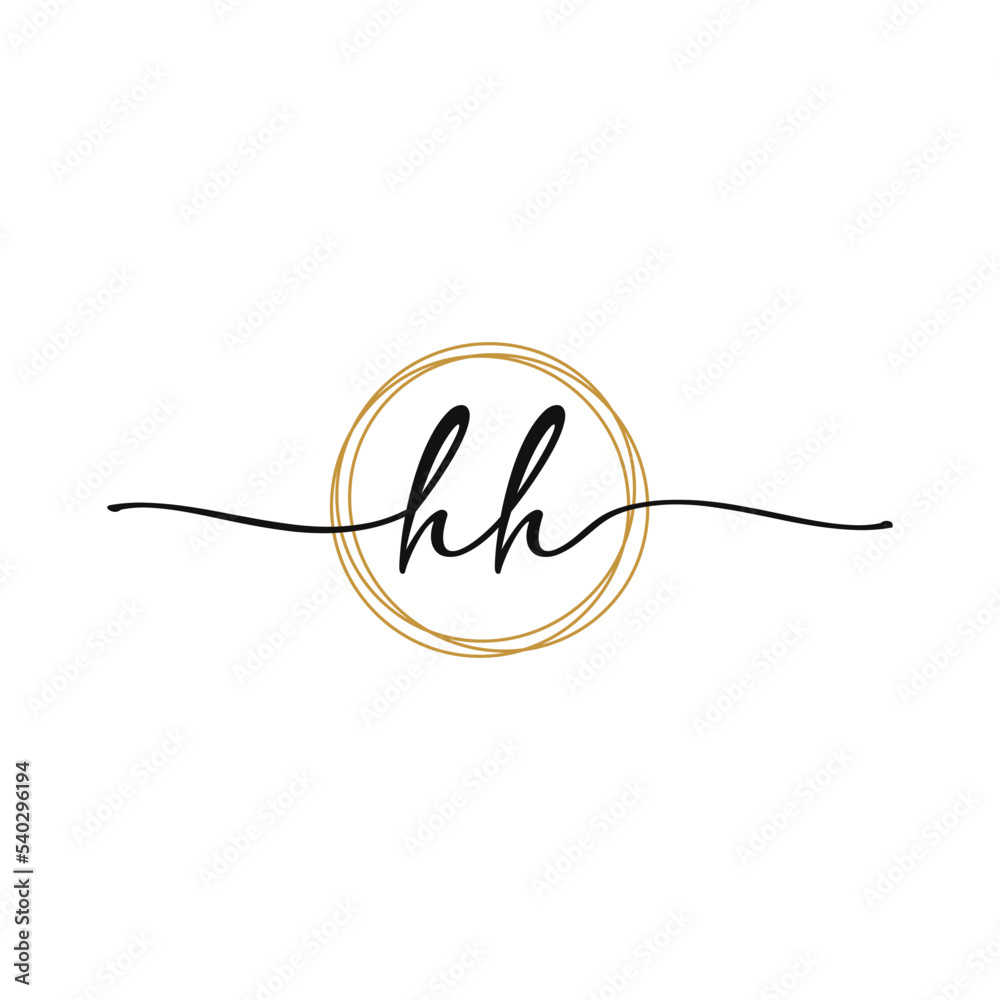 Obraz premium Letter H H Initial Beauty Logo Template