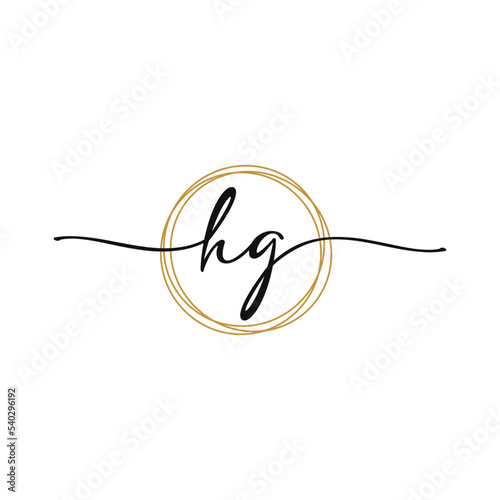 Letter H G Initial Beauty Logo Template