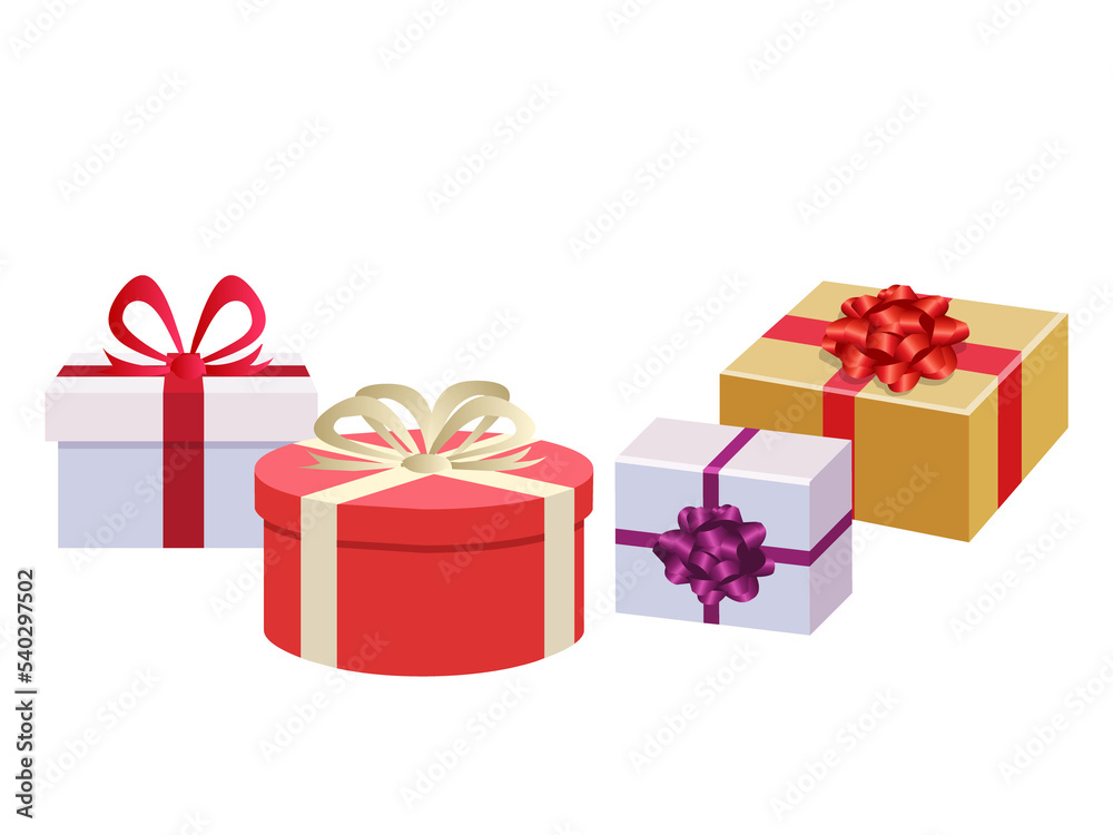 Fototapeta premium Gift boxes isolated on white.Christmas gift box.Gift box.