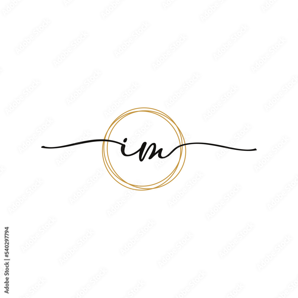 Letter I M Initial Beauty Logo Template Letter I M Initial Beauty Logo Template