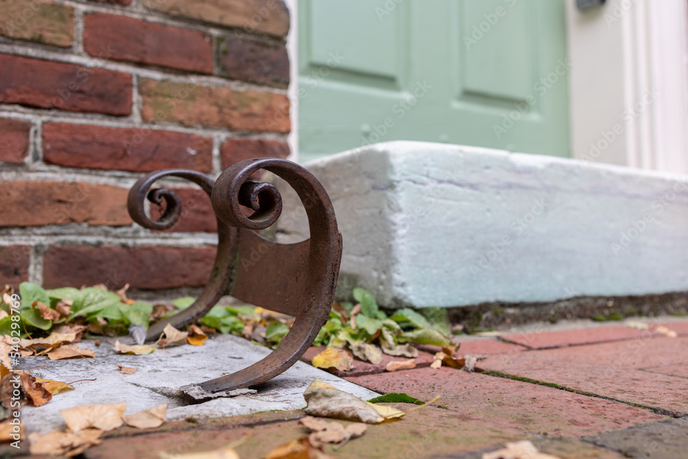 Philadelphia's cast iron boot scraper Philadelphia's cast iron boot scraper