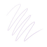 Decorative Curve Line. Abstract Hand Drawn Element. Transparent PNG clipart.
