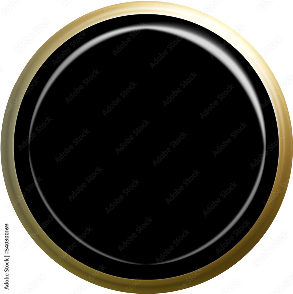 Black gold texture 3d button circle round stamp, golden elegant shiny metallic certificate sign Black gold texture 3d button circle round stamp, golden elegant shiny metallic certificate sign