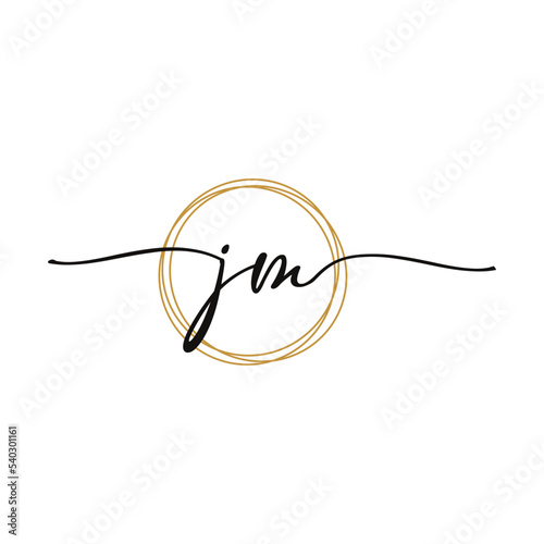 Letter J M Initial Beauty Logo Template