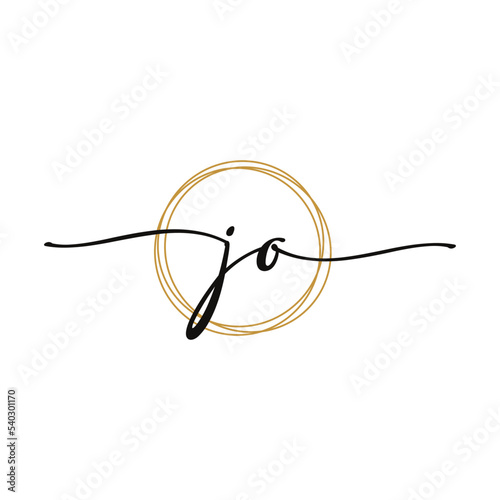 Letter J O Initial Beauty Logo Template © waniperih