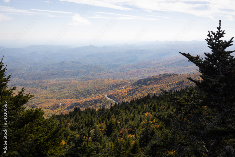 Fall Colors at Grandfather Mountain in Western North Carolina
