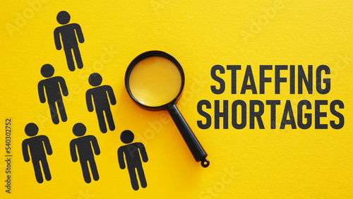 Staffing shortages is shown using the text photo