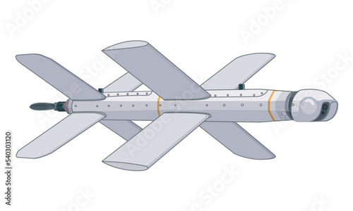 russian UAV lancet-3 isolated white
