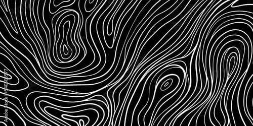 Abstract outline contour design in pattern style. Luxury art deco minimalist illustration for poster and background design