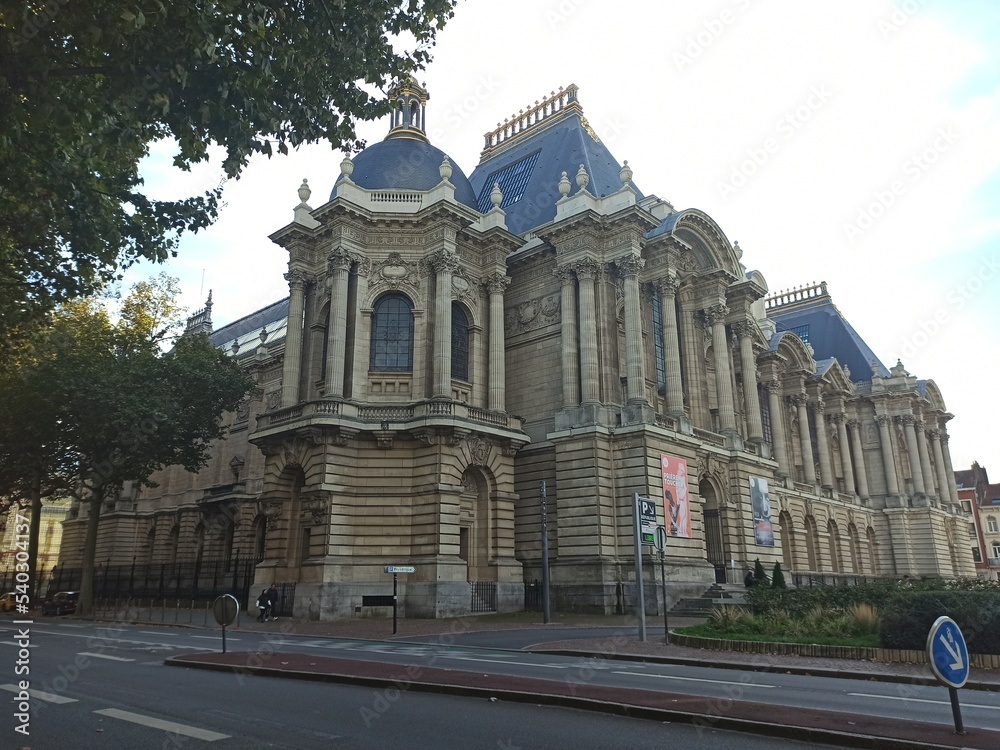 Obraz premium Lille, October 2022: Magnificent facades of the buildings of Lille, the capital of Flanders - Historic Monument : Museum of Fine Arts 