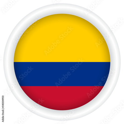 Colombia Flag badge PNG image.