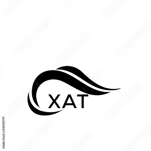 XAT letter logo. XAT blue image. XAT Monogram logo design for entrepreneur and business. XAT best icon.
 photo