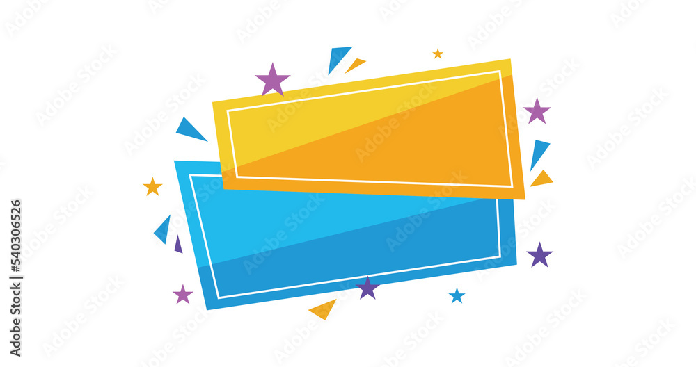 blue yellow box banner blank space text blue yellow box banner blank space text