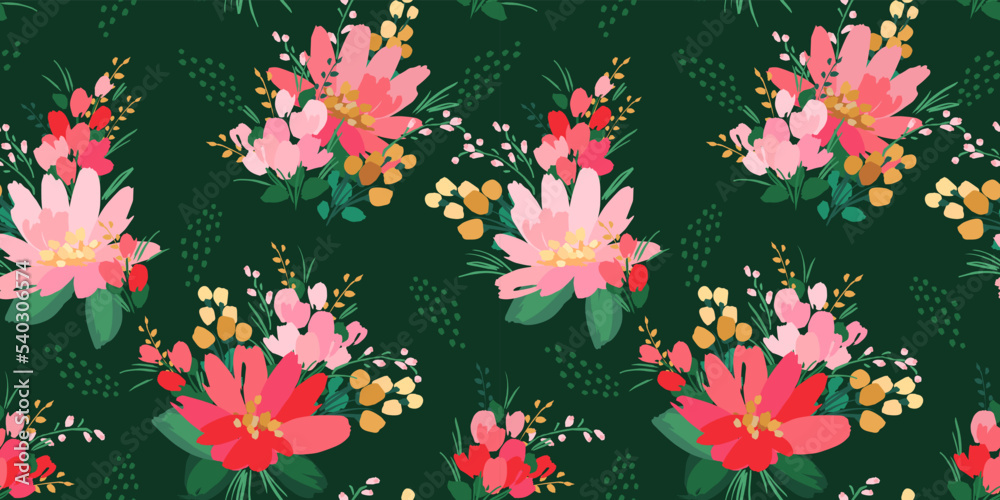 Floral seamless pattern. Vector design for paper, cover, fabric, interior decor and other Floral seamless pattern. Vector design for paper, cover, fabric, interior decor and other