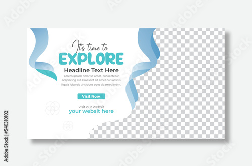 Holiday Concept Horizontal Banner Or Web Banner Template