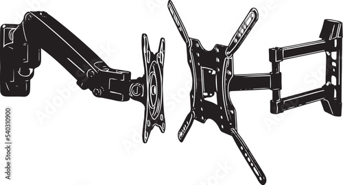 Tv stand silhouette, lcd stand vector illustration, led installation stand, hanging tv display, tv mount, lscd mount