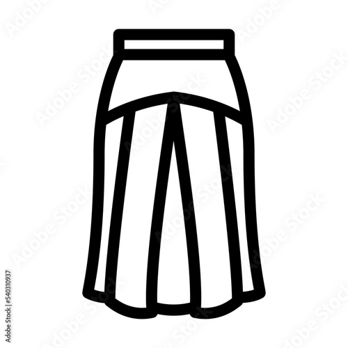 yoke skirt line icon vector. yoke skirt sign. isolated contour symbol black illustration