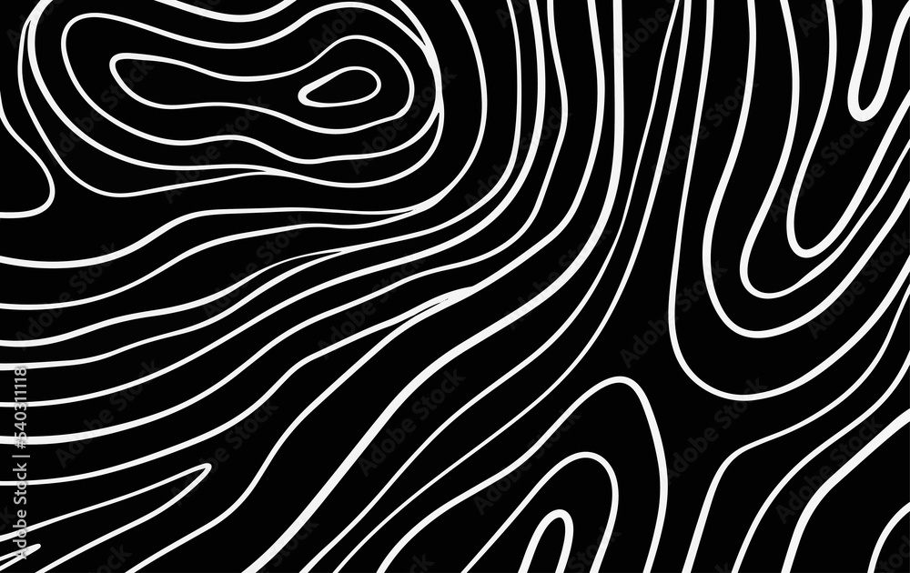 Abstract black and white contour outline background design. luxury and