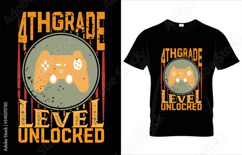 TYPOGRAPHY GAMING T-SHIRT DESIGN.