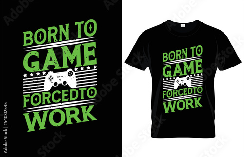 TYPOGRAPHY GAMING T-SHIRT DESIGN.