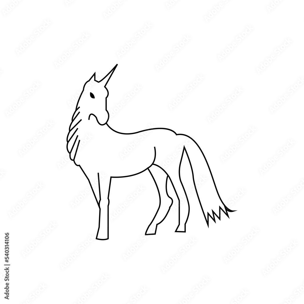 horse unicorn illustration