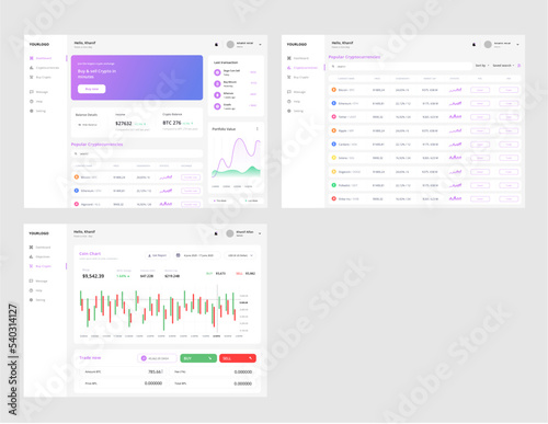 Cryptocurrency Trading Admin Dashboard UI Kit