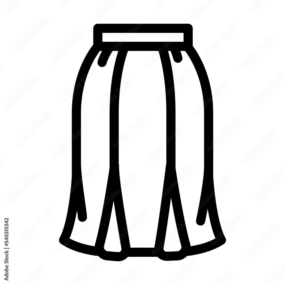 godet gored skirt line icon vector. godet gored skirt sign. isolated contour symbol black illustration godet gored skirt line icon vector. godet gored skirt sign. isolated contour symbol black illustration