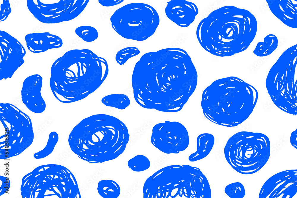 Abstract blue round shape in pattern style for background