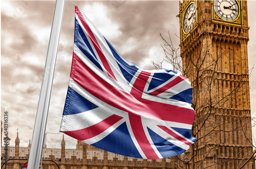 The Union Jack, or Union Flag, is the de facto national flag of the United Kingdom