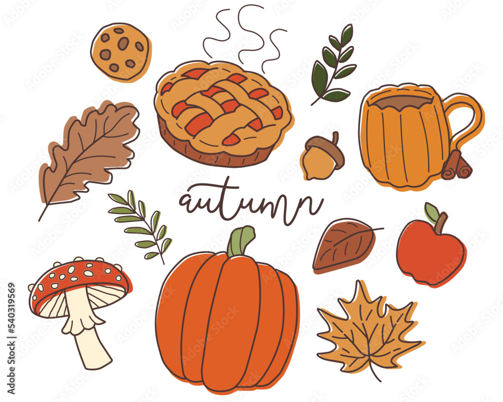 Autumn Elements Vector Set