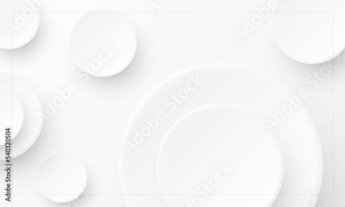 Round-shaped white background vector design