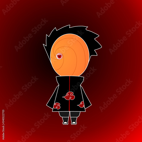 favorite cartoon that looks very cute, with gradient color background.