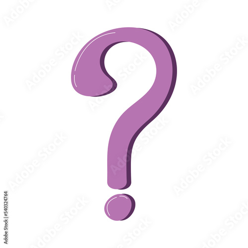 Question mark flat vector. frequently asked questions. problem solution, quiz game confuse