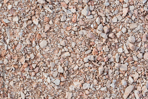 Background of pebbles and broken stones