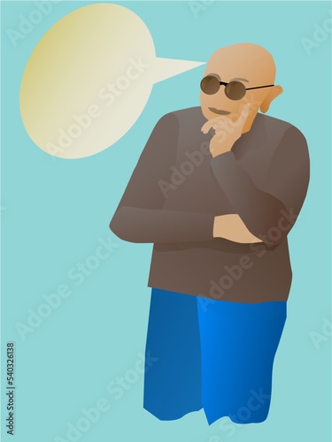 man with sunglasses generates thoughts